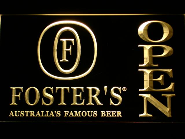Foster Open LED Neon Sign USB - Yellow - TheLedHeroes
