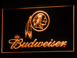 Washington Redskins Budweiser LED Neon Sign Electrical - Orange - TheLedHeroes