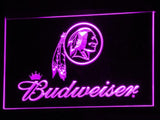 Washington Redskins Budweiser LED Neon Sign Electrical - Purple - TheLedHeroes