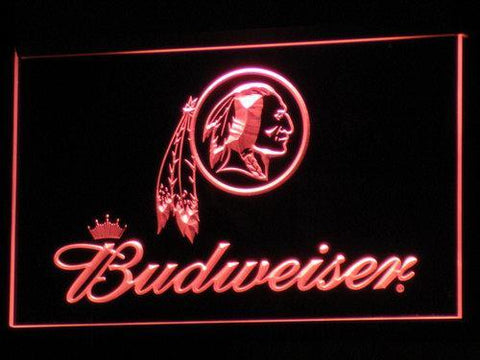 Washington Redskins Budweiser LED Neon Sign Electrical - Red - TheLedHeroes