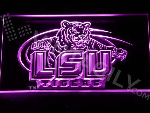 LSU Tigers LED Neon Sign USB - Purple - TheLedHeroes