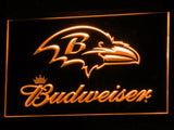Baltimore Ravens Budweiser LED Neon Sign Electrical - Orange - TheLedHeroes