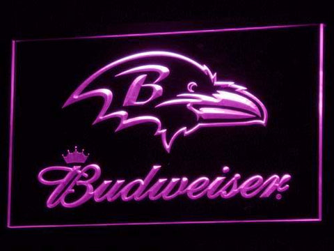 FREE Baltimore Ravens Budweiser LED Sign - Purple - TheLedHeroes