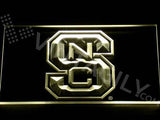 NC State Wolfpack LED Neon Sign USB - Yellow - TheLedHeroes