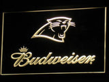 Carolina Panthers Budweiser LED Neon Sign Electrical - Yellow - TheLedHeroes