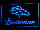 Denver Broncos Budweiser LED Neon Sign Electrical - Blue - TheLedHeroes