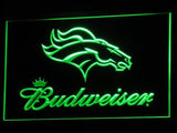 Denver Broncos Budweiser LED Neon Sign Electrical - Green - TheLedHeroes