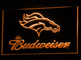 Denver Broncos Budweiser LED Neon Sign Electrical - Orange - TheLedHeroes