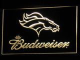 Denver Broncos Budweiser LED Neon Sign Electrical - Yellow - TheLedHeroes