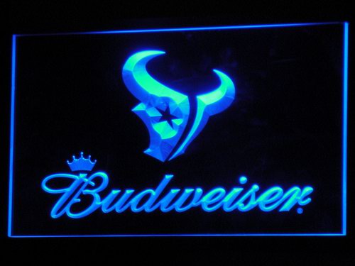 Houston Texans Budweiser LED Sign - Blue - TheLedHeroes