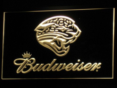 FREE Jacksonville Jaguars Budweiser LED Sign - Yellow - TheLedHeroes