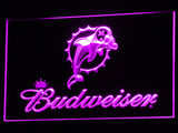 FREE Miami Dolphins Budweiser LED Sign - Purple - TheLedHeroes