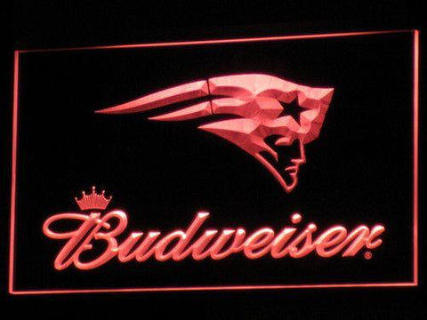 New England Patriots Budweiser LED Neon Sign Electrical - Red - TheLedHeroes