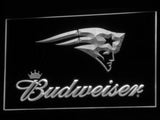 New England Patriots Budweiser LED Neon Sign USB - White - TheLedHeroes
