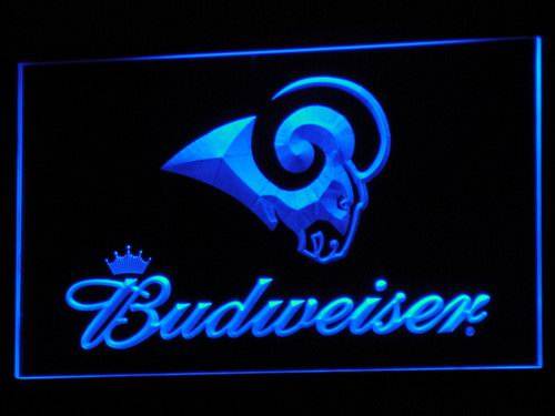 Saint Louis Rams Budweiser LED Sign - Blue - TheLedHeroes