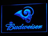 Los Angeles Rams Budweiser LED Neon Sign USB - Blue - TheLedHeroes