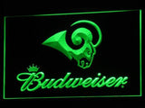 Saint Louis Rams Budweiser LED Neon Sign Electrical - Green - TheLedHeroes