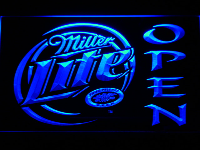FREE Miller Lite Open LED Sign - Blue - TheLedHeroes