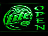 Miller Lite Open LED Neon Sign Electrical - Green - TheLedHeroes