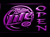 Miller Lite Open LED Neon Sign Electrical - Purple - TheLedHeroes