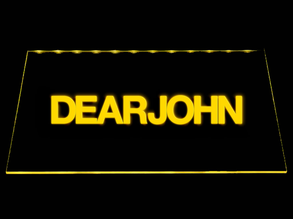 FREE Dear John LED Sign - Yellow - TheLedHeroes
