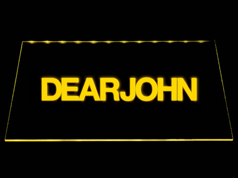 FREE Dear John LED Sign - Yellow - TheLedHeroes