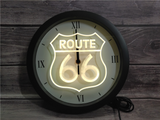 Route 66 LED Wall Clock -  - TheLedHeroes