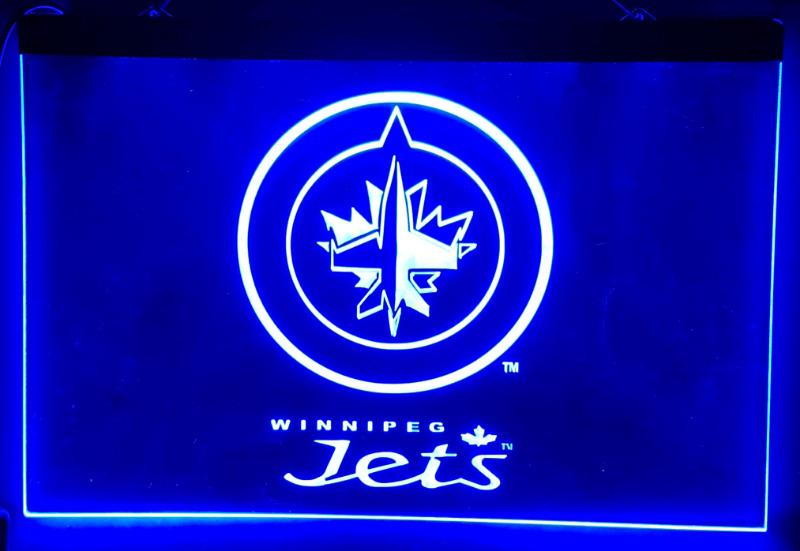 Winnipeg Jets LED Neon Sign USB - Blue - TheLedHeroes