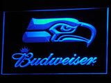 Seattle Seahawks Budweiser LED Neon Sign USB - Blue - TheLedHeroes