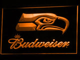 Seattle Seahawks Budweiser LED Neon Sign USB - Orange - TheLedHeroes