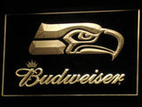 Seattle Seahawks Budweiser LED Neon Sign Electrical - Yellow - TheLedHeroes