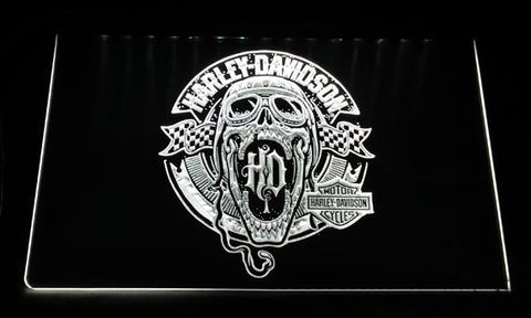 Harley Davidson 10 LED Sign - White - TheLedHeroes