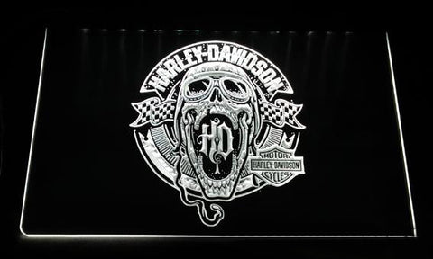 FREE Harley Davidson 10 LED Sign - White - TheLedHeroes
