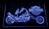 Harley Davidson 12 LED Neon Sign Electrical - Blue - TheLedHeroes