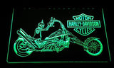 Harley Davidson 12 LED Neon Sign Electrical - Green - TheLedHeroes