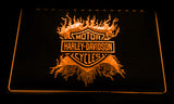 Harley Davidson 13 LED Sign - Orange - TheLedHeroes