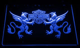 Harley Davidson 14 LED Neon Sign Electrical - Blue - TheLedHeroes