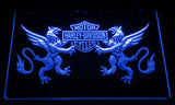 FREE Harley Davidson 14 LED Sign - Blue - TheLedHeroes