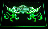 FREE Harley Davidson 14 LED Sign - Green - TheLedHeroes