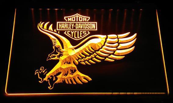 Harley Davidson 15 LED Neon Sign Electrical - Yellow - TheLedHeroes
