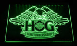Harley Davidson Owners Group LED Neon Sign Electrical - Green - TheLedHeroes