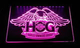 Harley Davidson Owners Group LED Neon Sign USB - Purple - TheLedHeroes