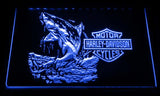 Harley Davidson Shark LED Neon Sign Electrical - Blue - TheLedHeroes
