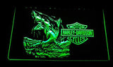 Harley Davidson Shark LED Neon Sign USB - Green - TheLedHeroes