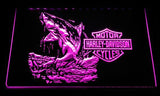 Harley Davidson Shark LED Neon Sign USB - Purple - TheLedHeroes