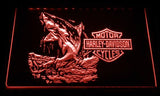 Harley Davidson Shark LED Neon Sign USB - Red - TheLedHeroes