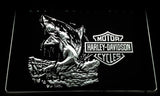 Harley Davidson Shark LED Sign - White - TheLedHeroes