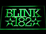 Blink 182 Rock n Roll Music Bar LED Sign - Green - TheLedHeroes