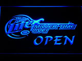 Miller Lite Miller Time Live Open LED Neon Sign Electrical - Blue - TheLedHeroes