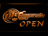 FREE Miller Lite Miller Time Live Open LED Sign - Orange - TheLedHeroes